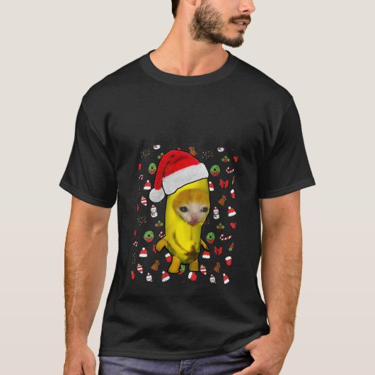 Weihnachtsbanana Cat Happy Bananacat Meme Xmas Kit T-Shirt (Vorderseite)