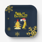 Weihnachtsbanane Pappteller (Vorderseite)