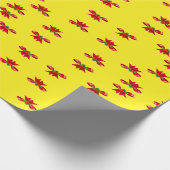 Weihnachtsband in Gelb Geschenkpapier (Ecke)