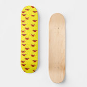 Weihnachtsband in Gelb Skateboard (Vorderseite)
