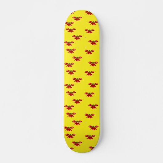Weihnachtsband in Gelb Skateboard (Vorne)