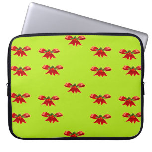 Weihnachtsband in hellgrün laptopschutzhülle