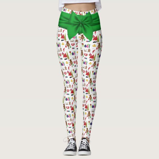 Weihnachtsband Leggings (Vorderseite)