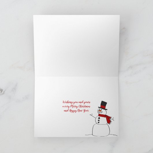 Weihnachtsband mit Bugbügel Karte (Innenseite)