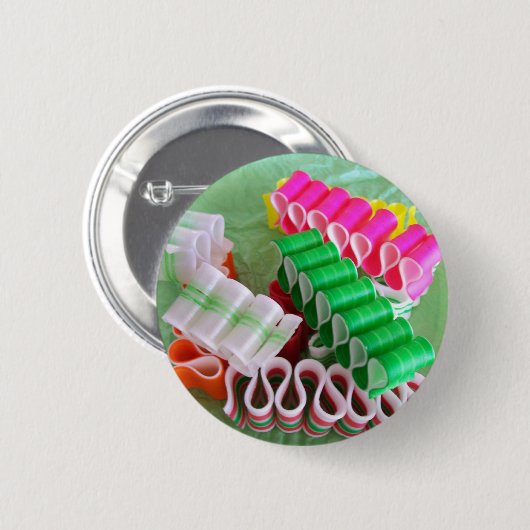 Weihnachtsband-Süßigkeits-Knopf Button (Vorne & Hinten)