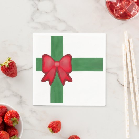 Weihnachtsband und Bugband Serviette (Beispiel)