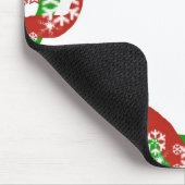 Weihnachtsband- und -schneeflockeschablone mousepad (Ecke)