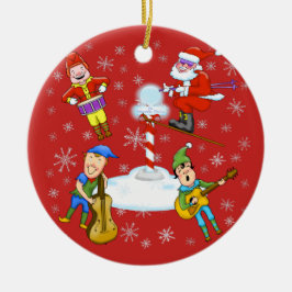 Weihnachtsband Weihnachtsdekoration für Musikalisc Keramik Ornament