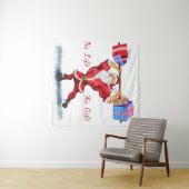 Weihnachtsbände Bodybuilder Weihnachtsmann mit Ges Wandteppich (Beispiel (Horizontal))