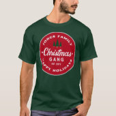 Weihnachtsbande Fun Matching Family Personalisiert T-Shirt (Vorderseite)