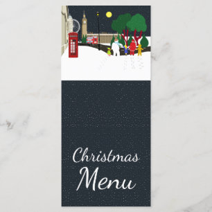 Weihnachtsbande im Londoner Menü Menükarte