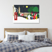 Weihnachtsbande in London Canvas Print Leinwanddruck (Insitu (Schlafzimmer))