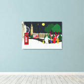 Weihnachtsbande in London Canvas Print Leinwanddruck (Insitu (Holzboden))