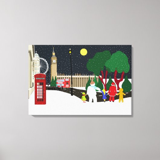 Weihnachtsbande in London Canvas Print Leinwanddruck (Vorderseite)