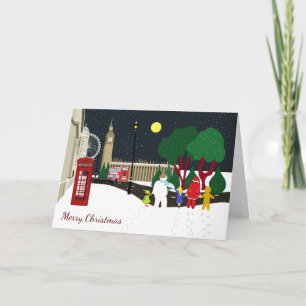 Weihnachtsbande in London Weihnachtskarte Feiertagskarte