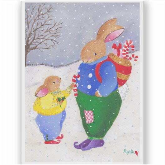 Weihnachtsbänder Aufkleber (Vorderseite)