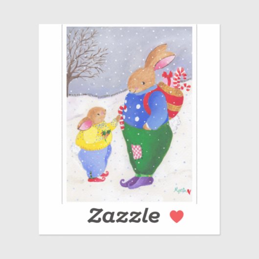 Weihnachtsbänder Aufkleber (Blatt)