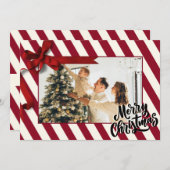 Weihnachtsbänder aus Zuckerrohr Foto Feiertagskarte (Vorne/Hinten)
