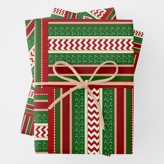 Weihnachtsbänder Geschenkartikel Trio Geschenkpapier Set (Beispiel)