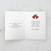 Weihnachtsbänder rahmen Grußkarte für Foto Feiertagskarte (Innenseite)