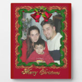 Weihnachtsbänder und Foto mit Goldfiligrane Fotoplatte (Vorderseite)