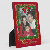 Weihnachtsbänder und Foto mit Goldfiligrane Fotoplatte (Seite)