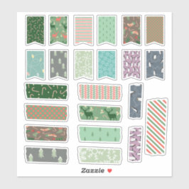 Weihnachtsbänder und Set für Flachbänder Aufkleber