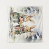 Weihnachtsbänder Wandteppich (Vorderseite (Horizontal))