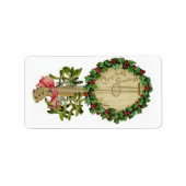 Weihnachtsbanjo - Geschenkstempel Adressaufkleber (Vorne)