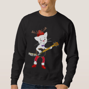 Weihnachtsbanjo Musical Katzen Weihnachten Weihnac Sweatshirt
