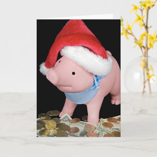 Weihnachtsbank Karte (Gelbe Blume)