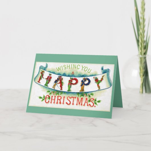 Weihnachtsbanner Feiertagskarte (Vorderseite)