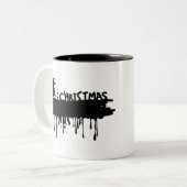 Weihnachtsbanner Zweifarbige Tasse (Vorderseite Links)