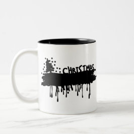 Weihnachtsbanner Zweifarbige Tasse