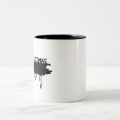Weihnachtsbanner Zweifarbige Tasse (Mittel)