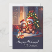 Weihnachtsbär 10, Happy Holidays, Weihnachtskarte Einladung (Vorderseite)