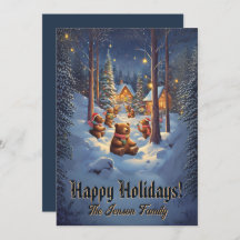 Weihnachtsbär 13, Happy Holidays, Weihnachtskarte