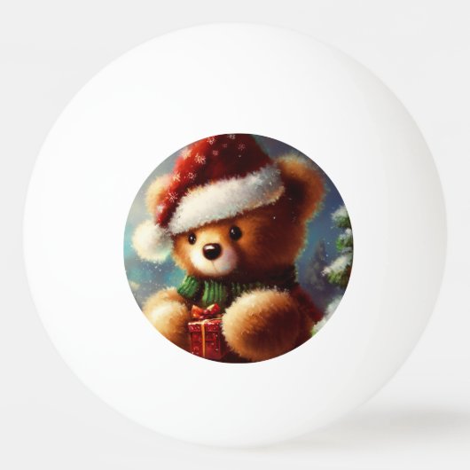 Weihnachtsbär (2) tischtennisball (Vorderseite)