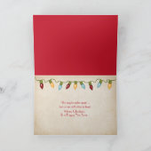 Weihnachtsbär am Strand Feiertagskarte (Innenseite)