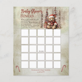 Weihnachtsbär Bearly Wait Boy Baby Dusche Bingo
