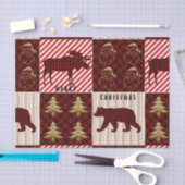 Weihnachtsbär Buffalo Kariert Rentierbär Seidenpapier (Handwerk)