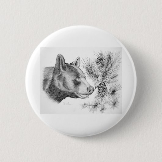 Weihnachtsbär Button (Vorderseite)