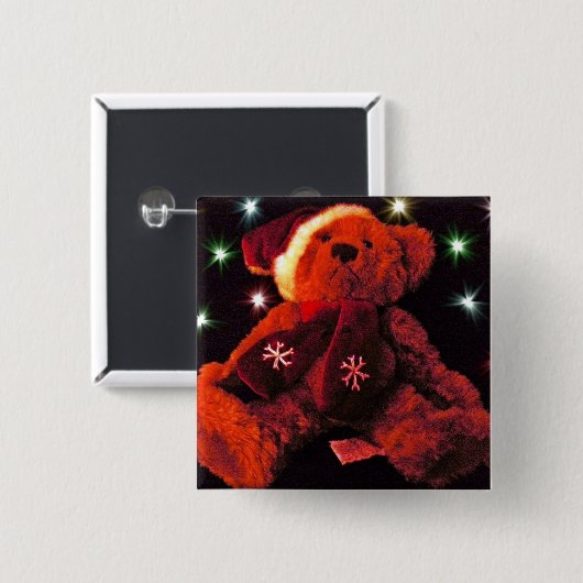 Weihnachtsbär Button (Vorne & Hinten)