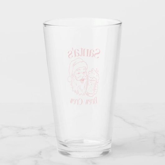 Weihnachtsbär Crew Glas (Rückseite)