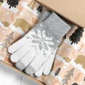 Weihnachtsbär Dorf Pink Black Gold Moderne Seidenpapier