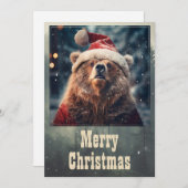 Weihnachtsbär Feiertagskarte (Vorne/Hinten)