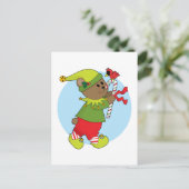 Weihnachtsbär Feiertagspostkarte (Stehend Vorderseite)