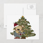 Weihnachtsbär Feiertagspostkarte (Vorne/Hinten)
