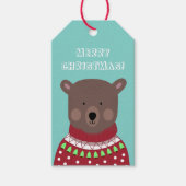 Weihnachtsbär Geschenkanhänger (Vorderseite)