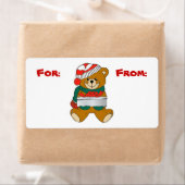 Weihnachtsbär-Geschenketikett (Insitu)